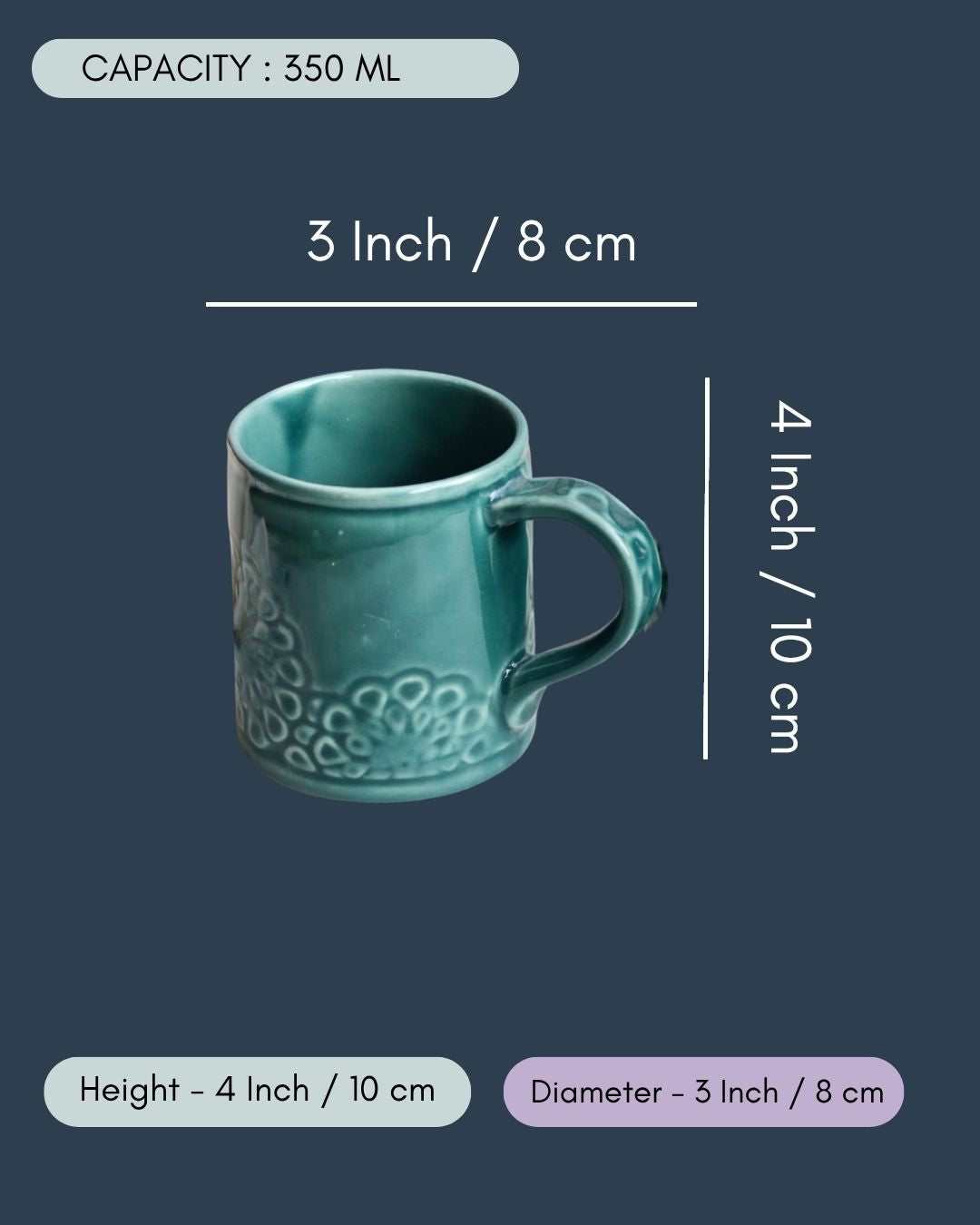Green Flower Coffee Mug