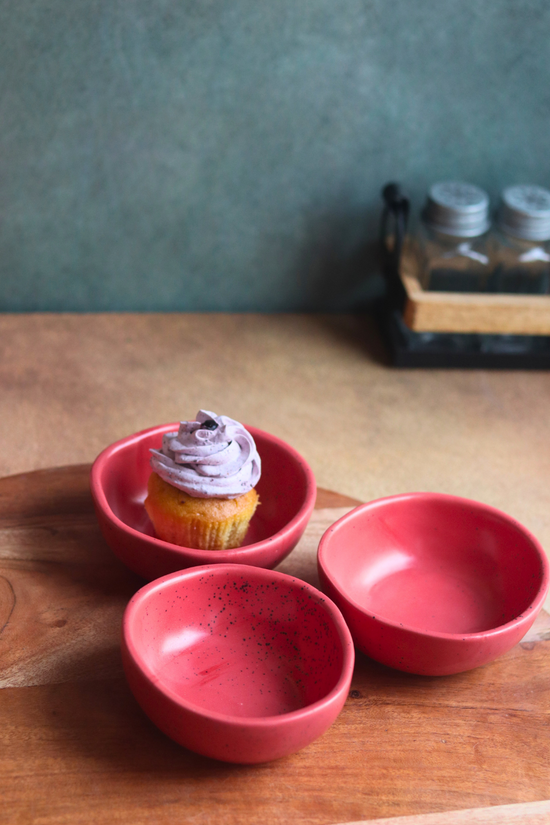 handmade bowl with beautiful red color