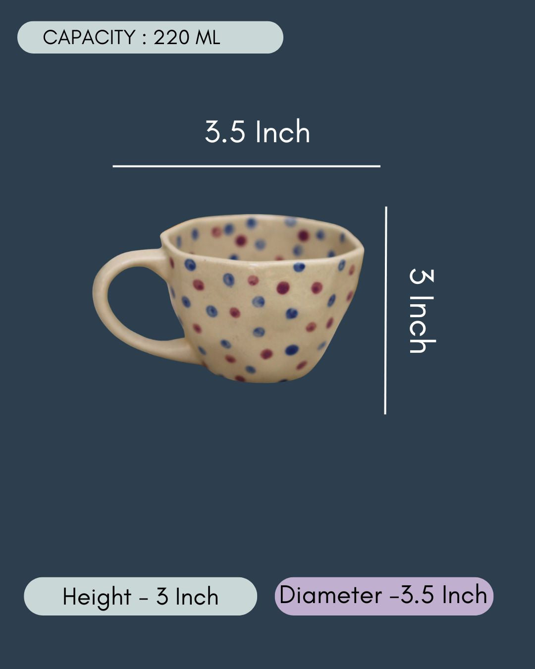 Purple Polka Mug