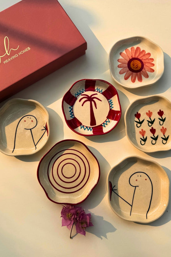 Set of 6 Sugar bliss handmade dessert plate (for the price of 5)