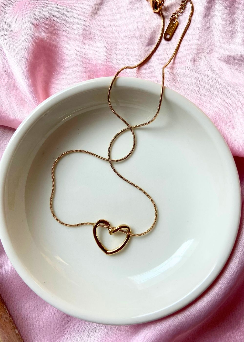anti tarnish Serene Heart Necklace