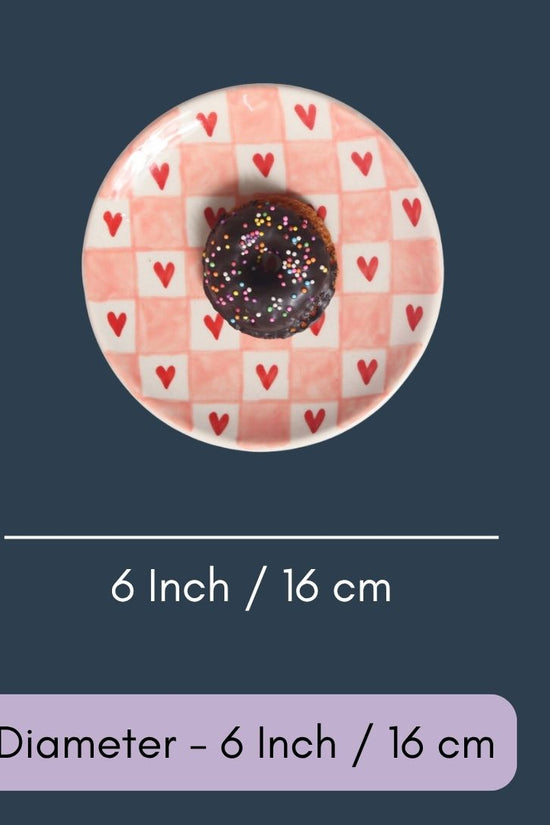 Chequered Heart - Dessert Plates