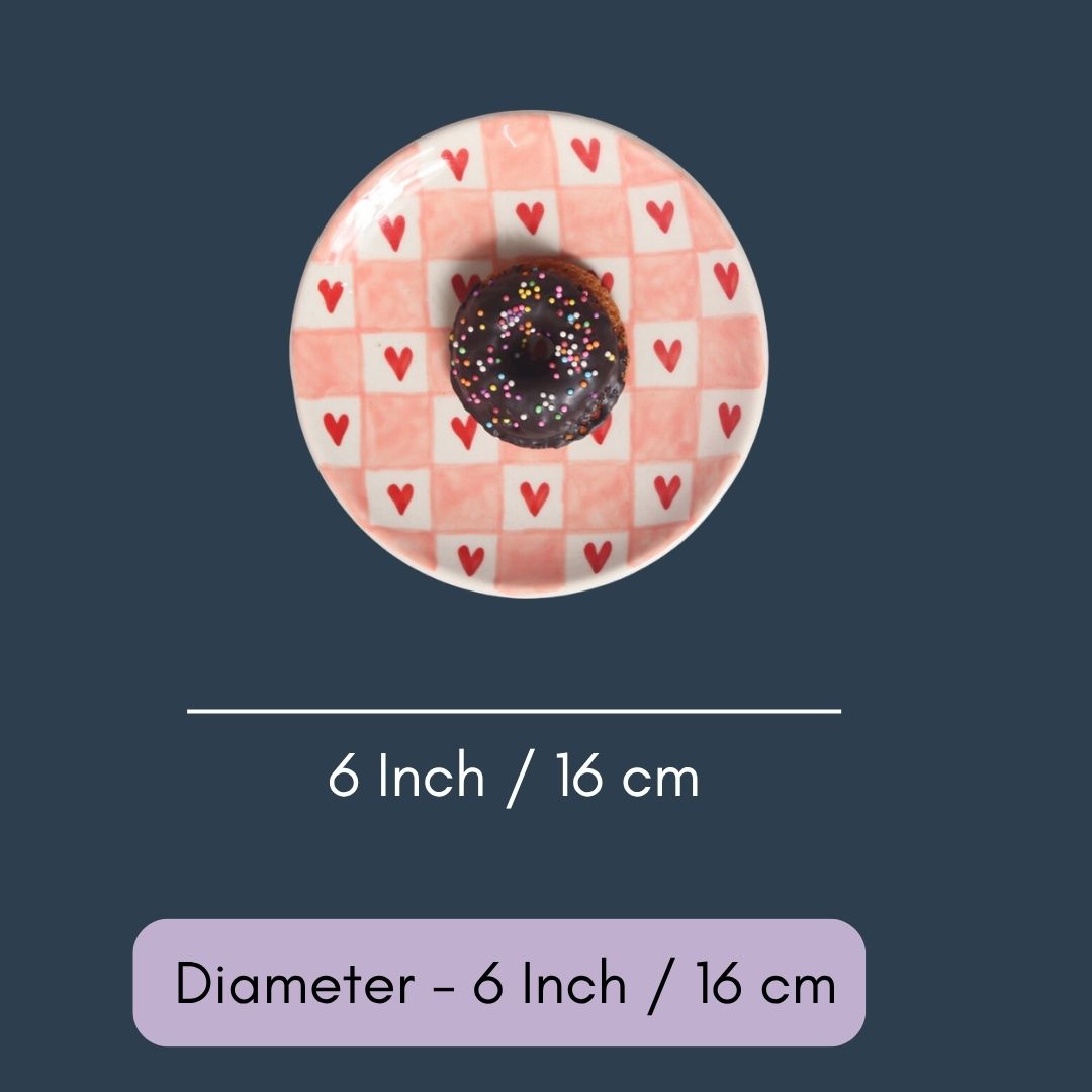 Chequered Heart - Dessert Plates