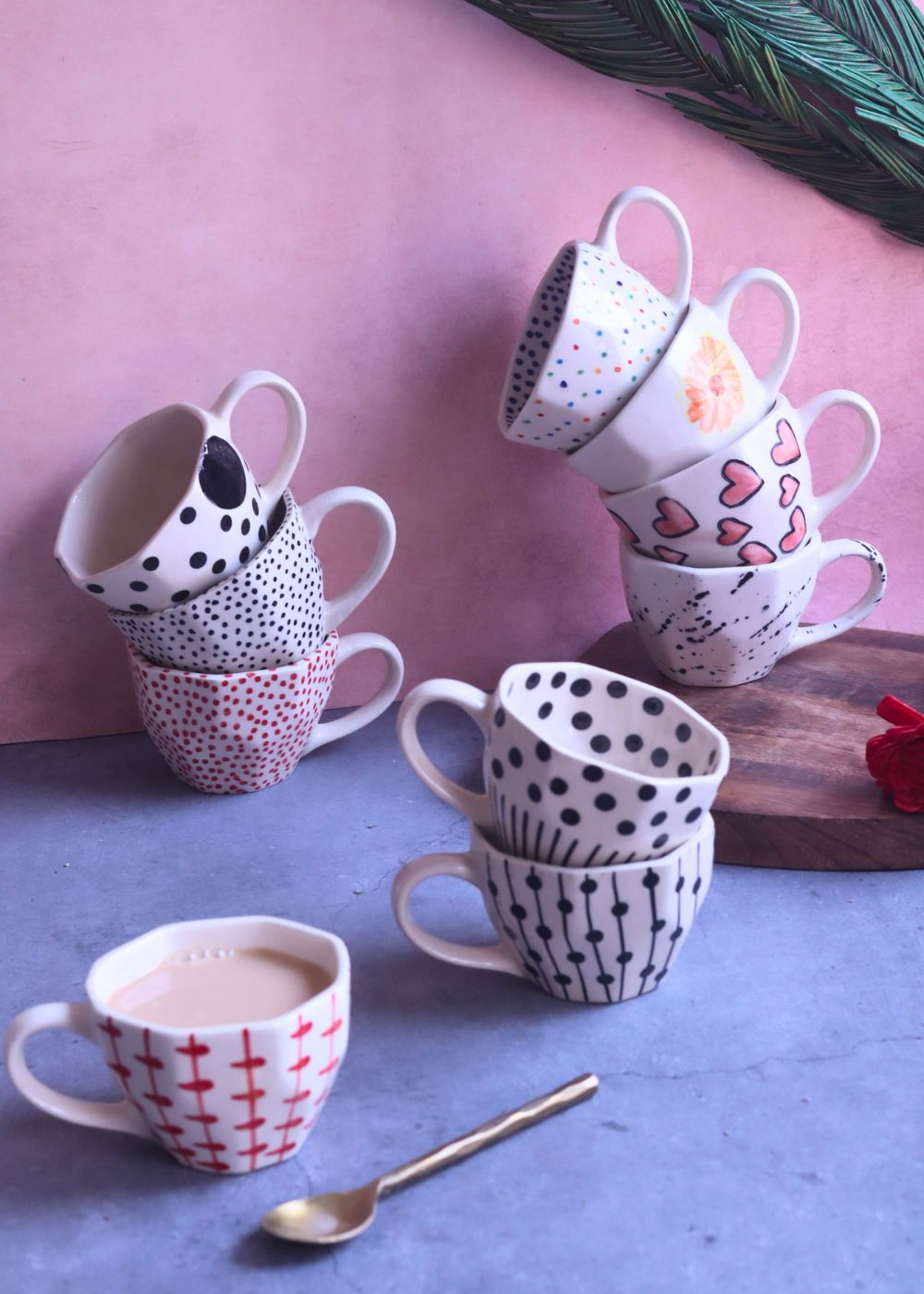 Handmade Set of 10 Morning Mingle Mugs (for the price of 7)