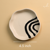 Semi Circle Abstract - Handmade Dessert Plate