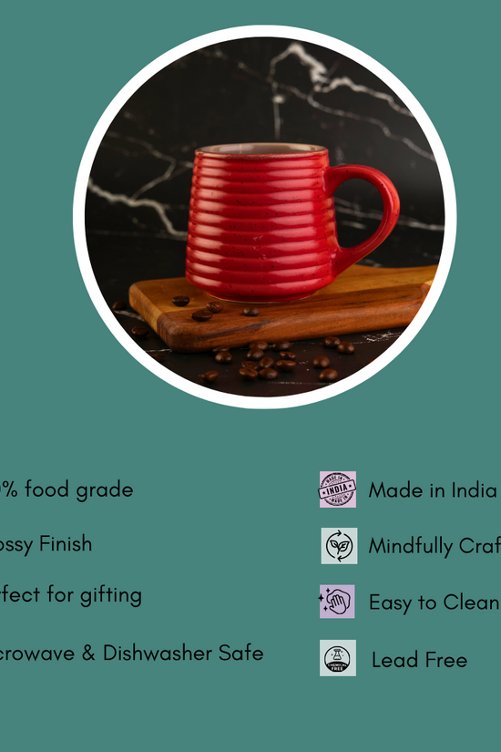 hot red mug with some details 