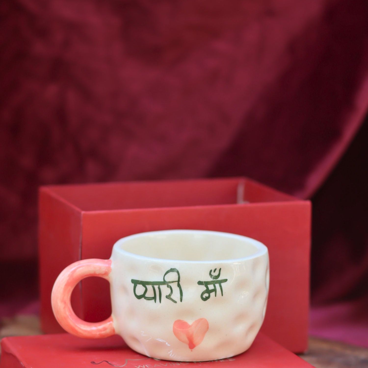handmade Pyaari Maa mug in a Gift Box