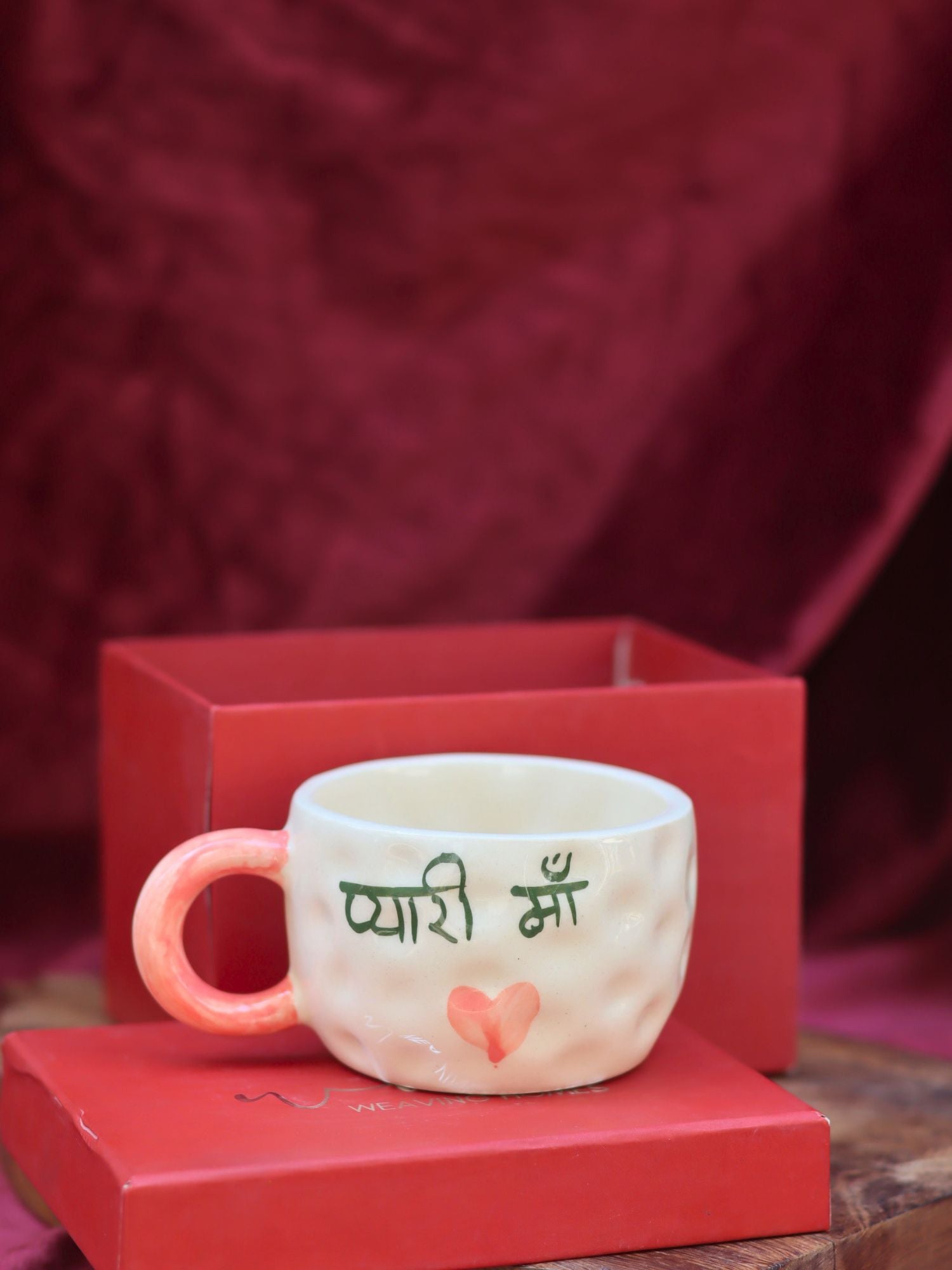handmade Pyaari Maa mug in a Gift Box