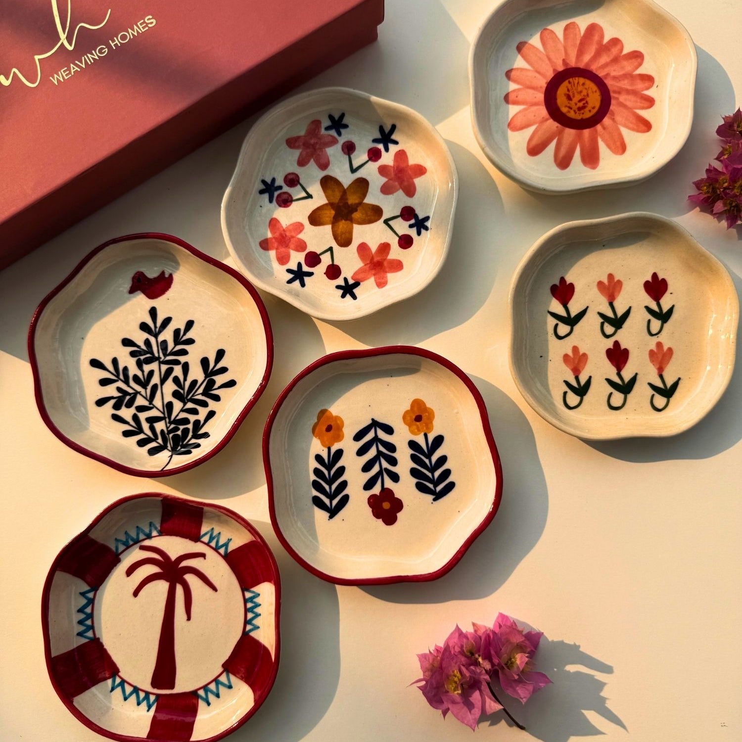 handmade Set of 6 Little Bites handmade dessert plates (for the price of 5)