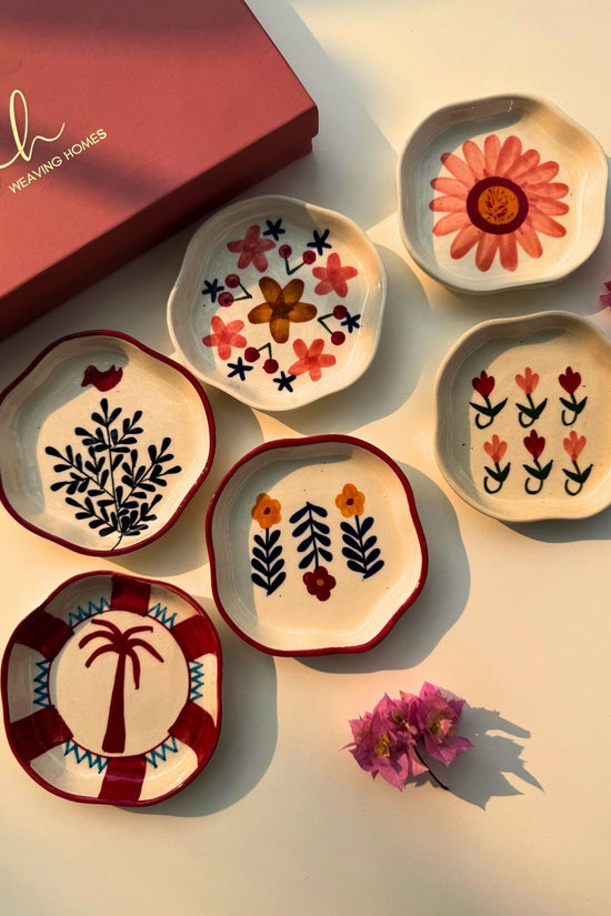 handmade Set of 6 Little Bites handmade dessert plates (for the price of 5)