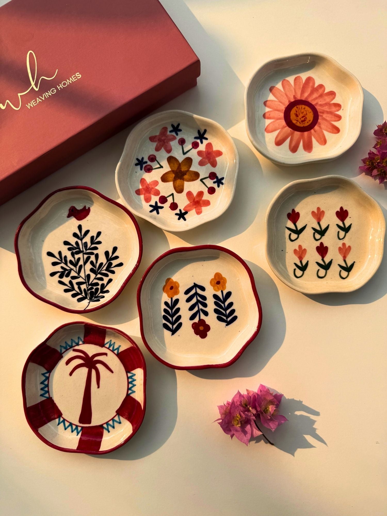 handmade Set of 6 Little Bites handmade dessert plates (for the price of 5)