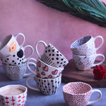 Set of 10 Morning Mingle Mugs (for the price of 7) made by ceramic