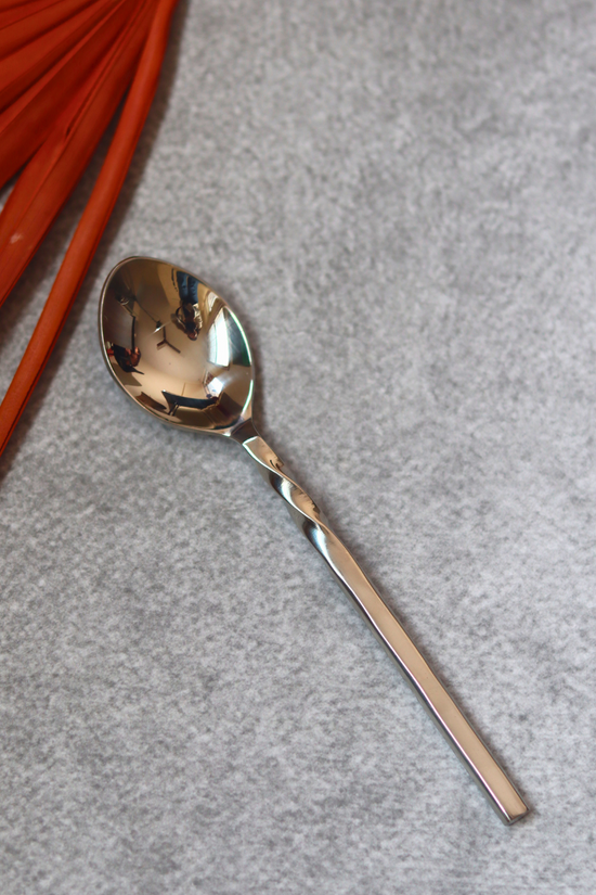 Twisted Silver Dinner Spoon