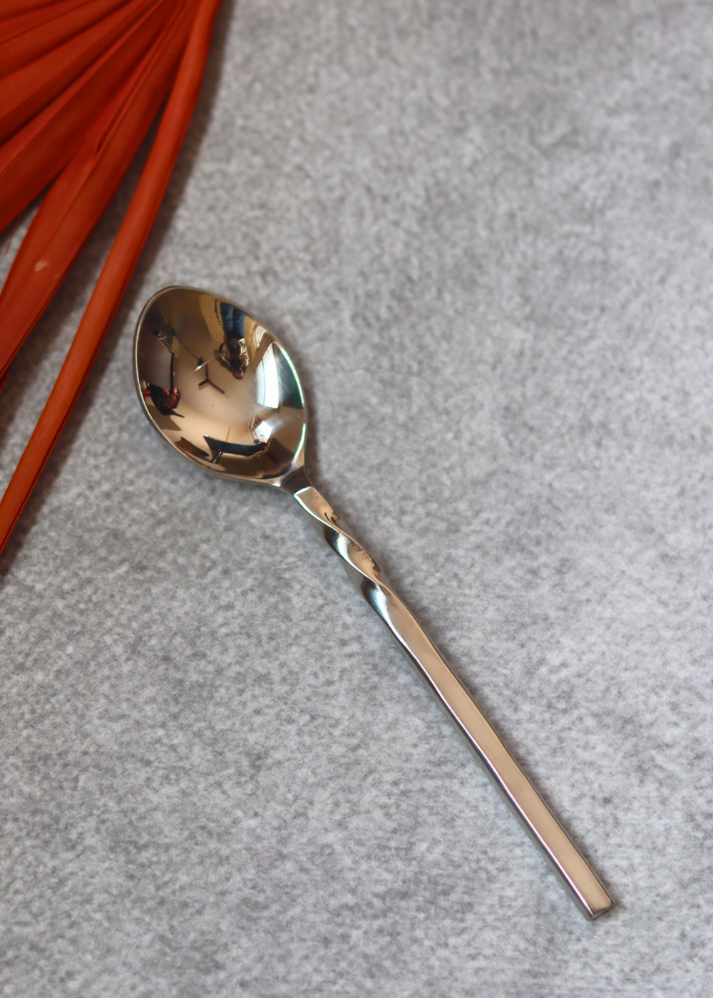 Twisted Silver Dinner Spoon