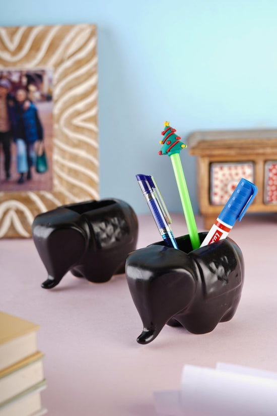 elephant decor accent with black color