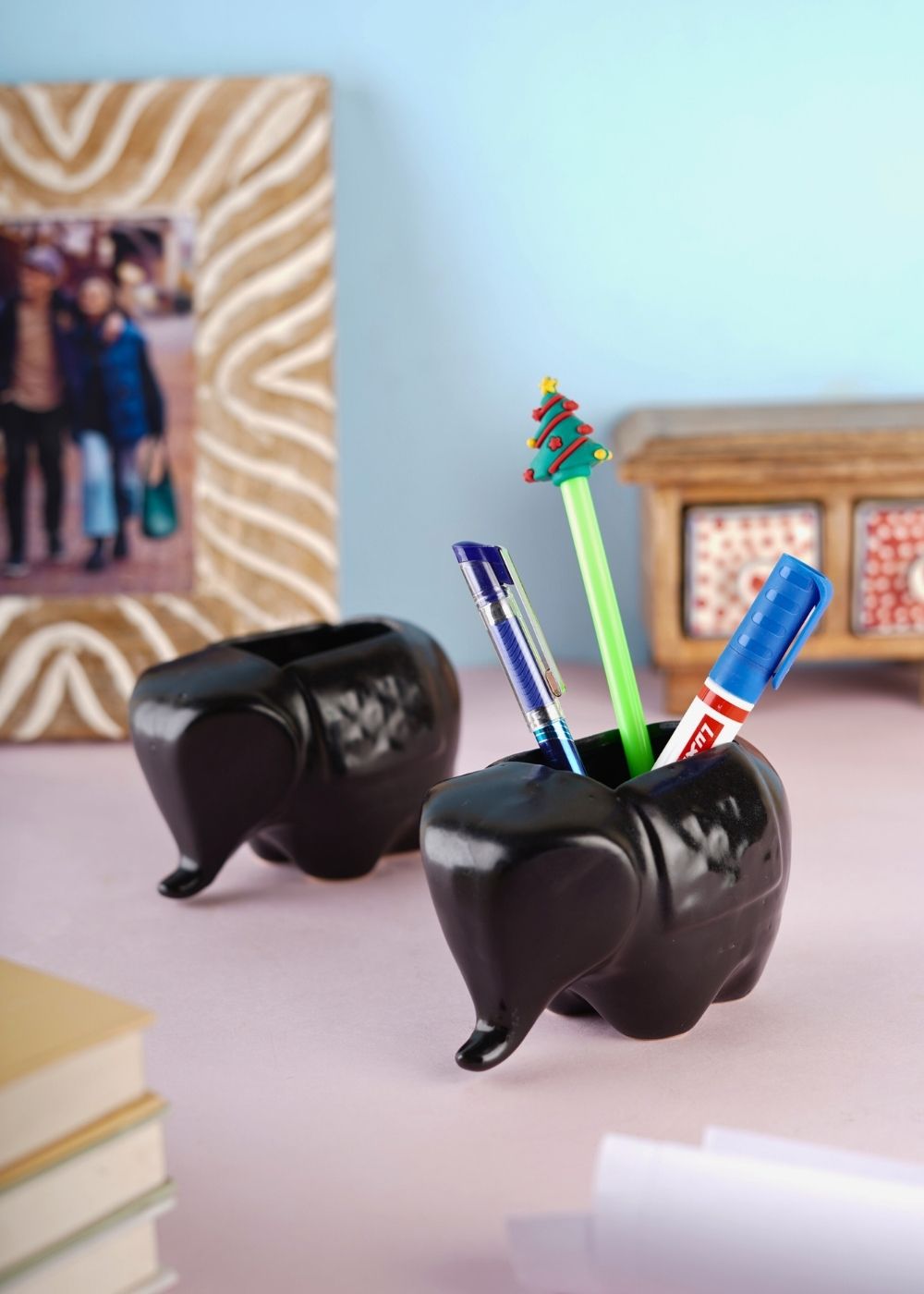elephant decor accent with black color