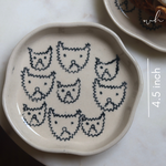 Cats handmade dessert plates with height 