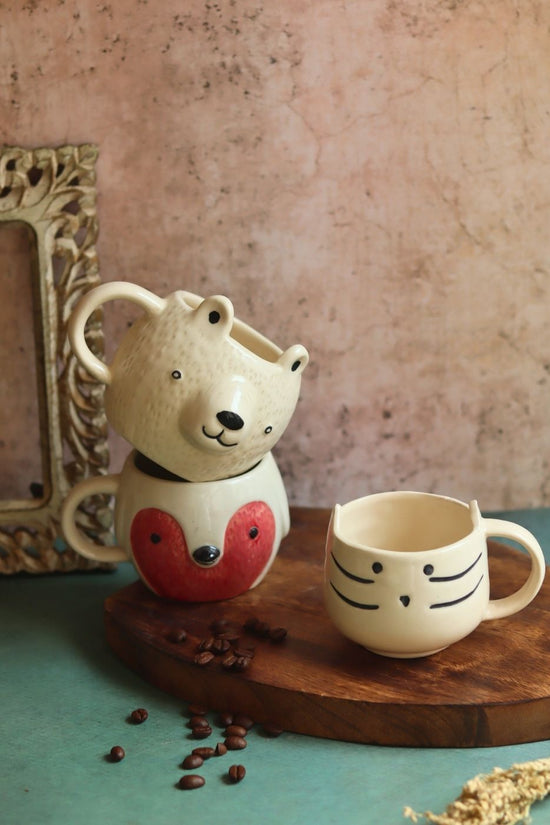 Set of 3 - Paw & Pours Mugs with premium quality material