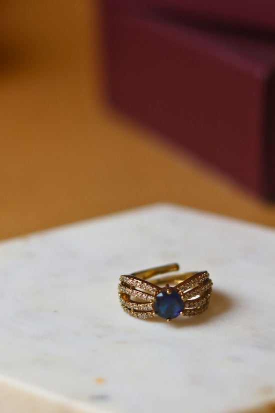 Anti tarnish Azure Band Ring