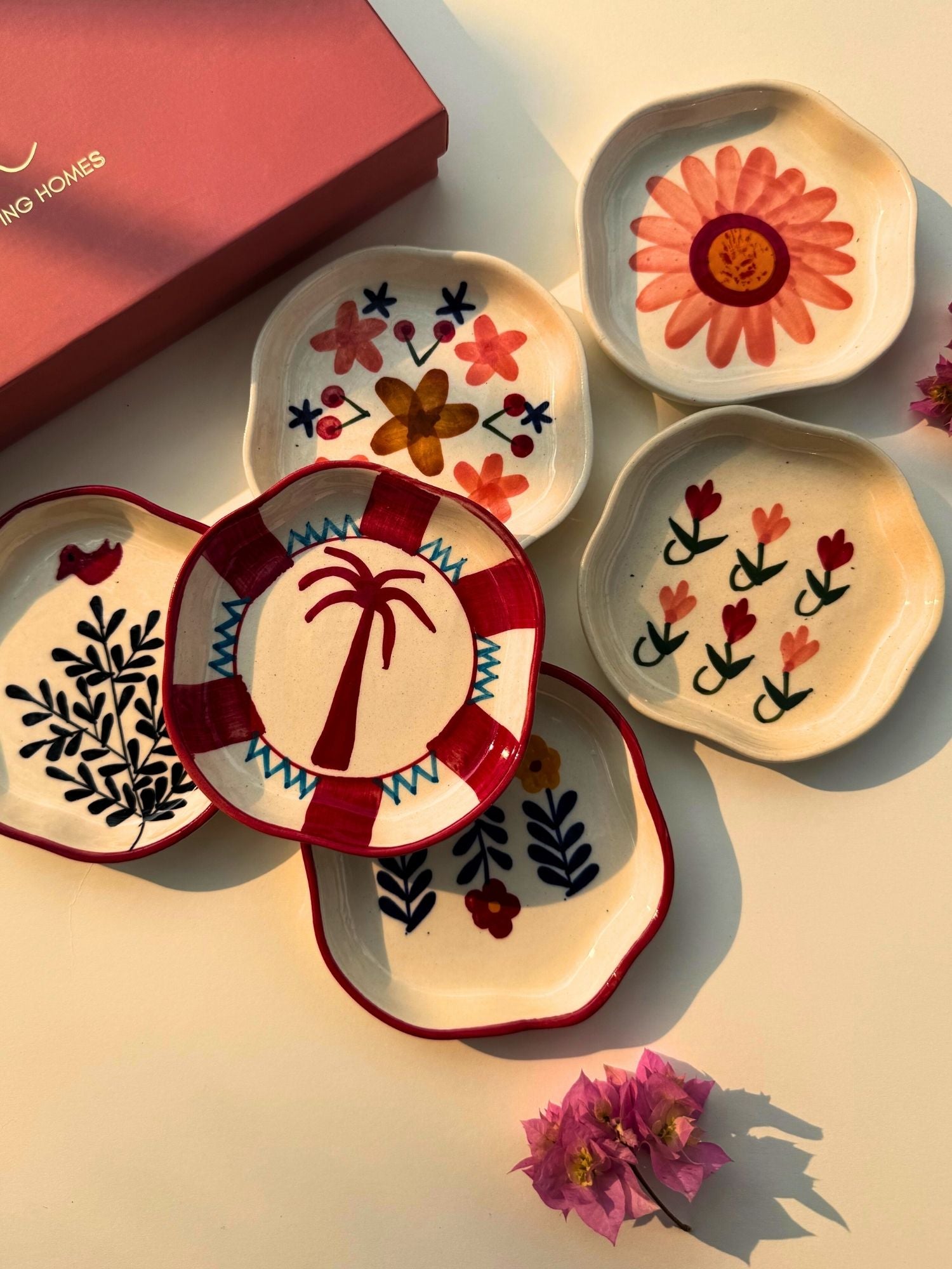 Set of 6 Little Bites handmade dessert plates (for the price of 5) with premium quality material