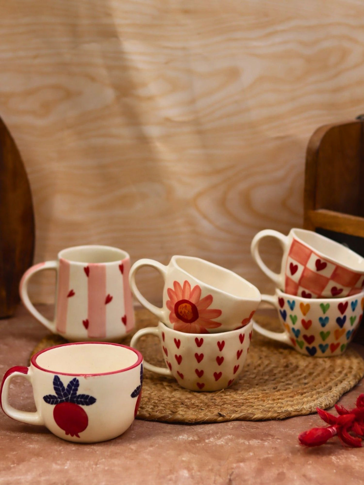 Set of 6 handmade mugs (For the price of 5)