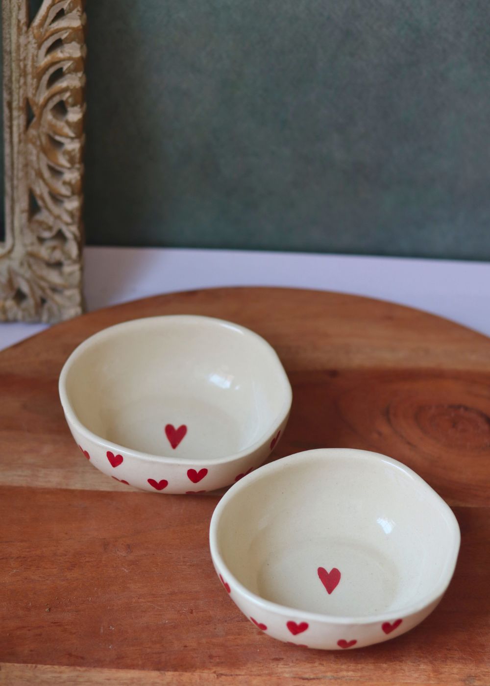 all heart bowl with handcrafted design