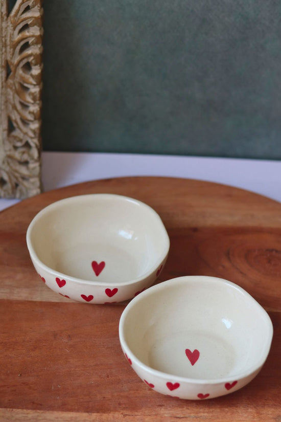 all heart bowl with handcrafted design