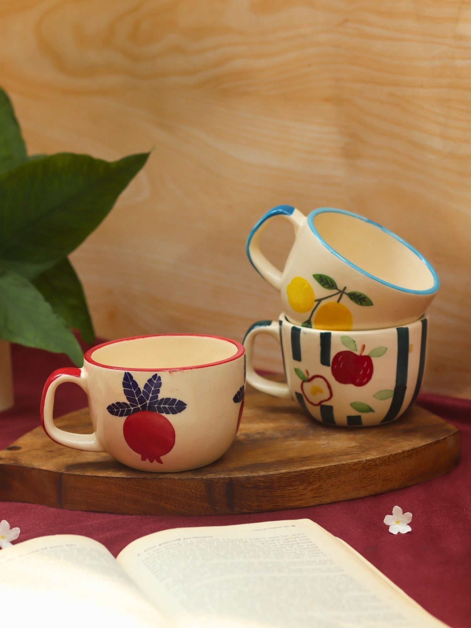 Set of 3 - Fruity Delight Mugs Combo with premium quality material