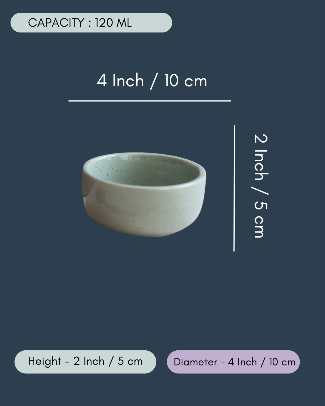 Set of 4 - Sage Green Katori