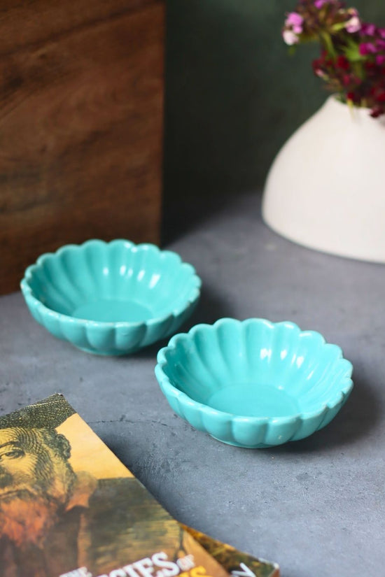 Handmade Sky blue ice cream bowl