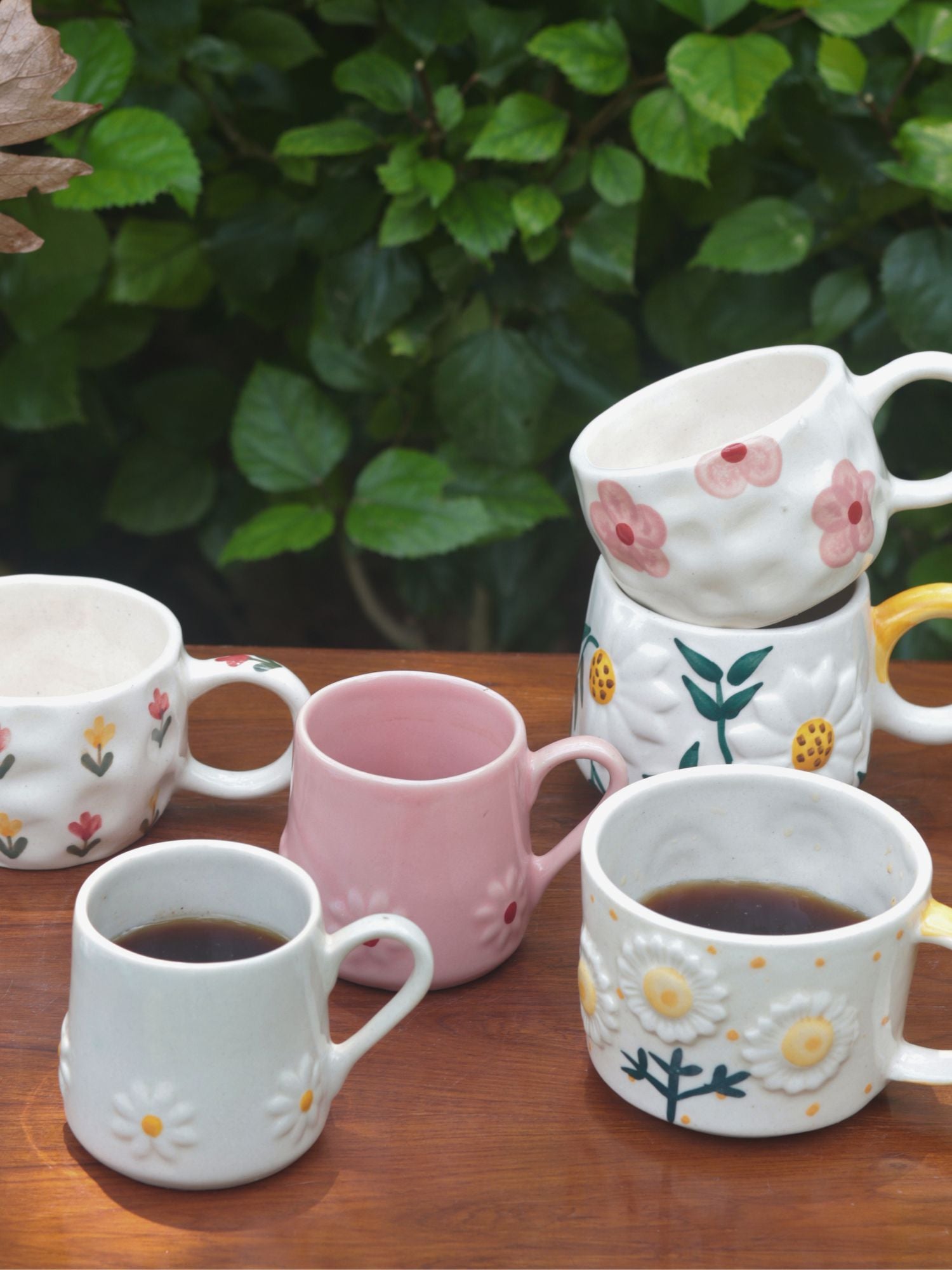 Set of 6 Blooming Mugs (for the price of 5) handmade in India