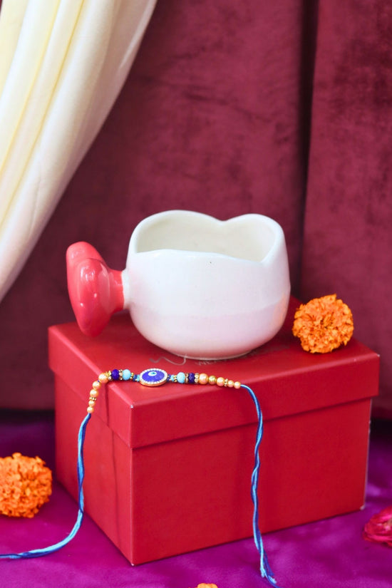 handmade Love Handle Mug Rakhi Gift Box