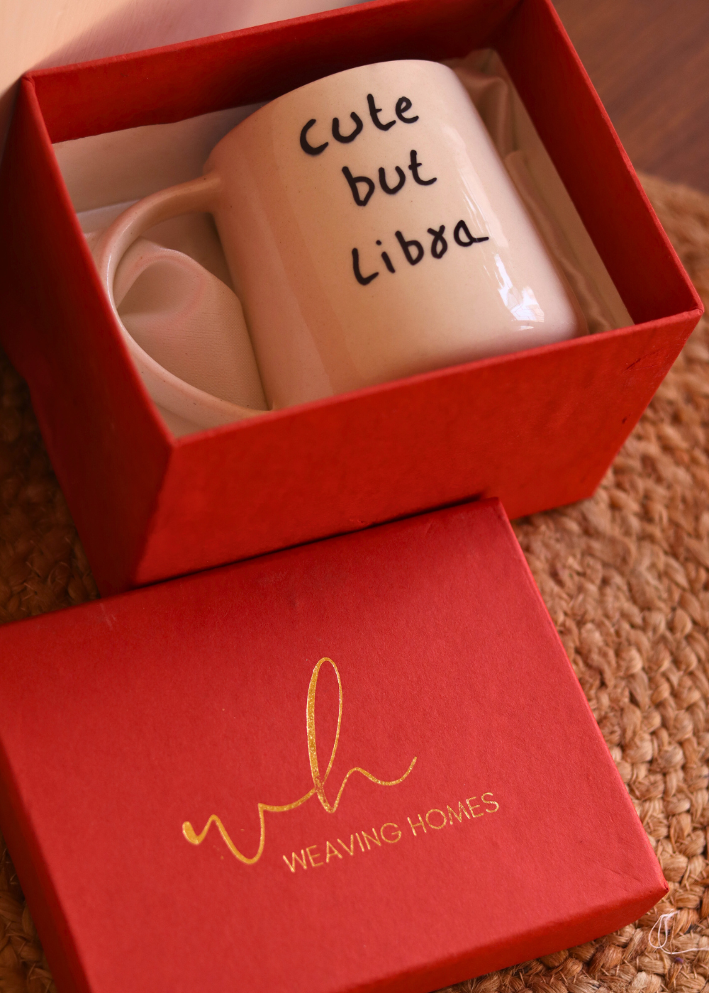 handmade cute but libra mug 