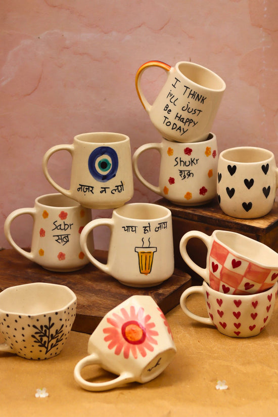 Set of 10 Classic Brew Mugs (for the price of 7) handmade in India
