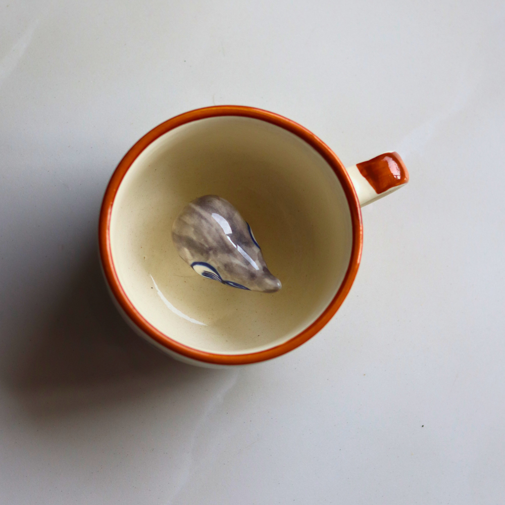 Grey elephant coffee mug 