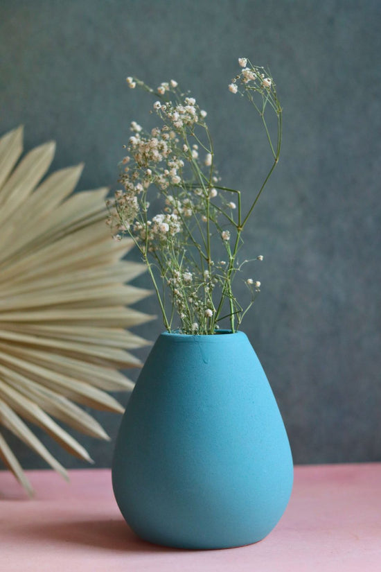 esoteric vase tall green handmade in india