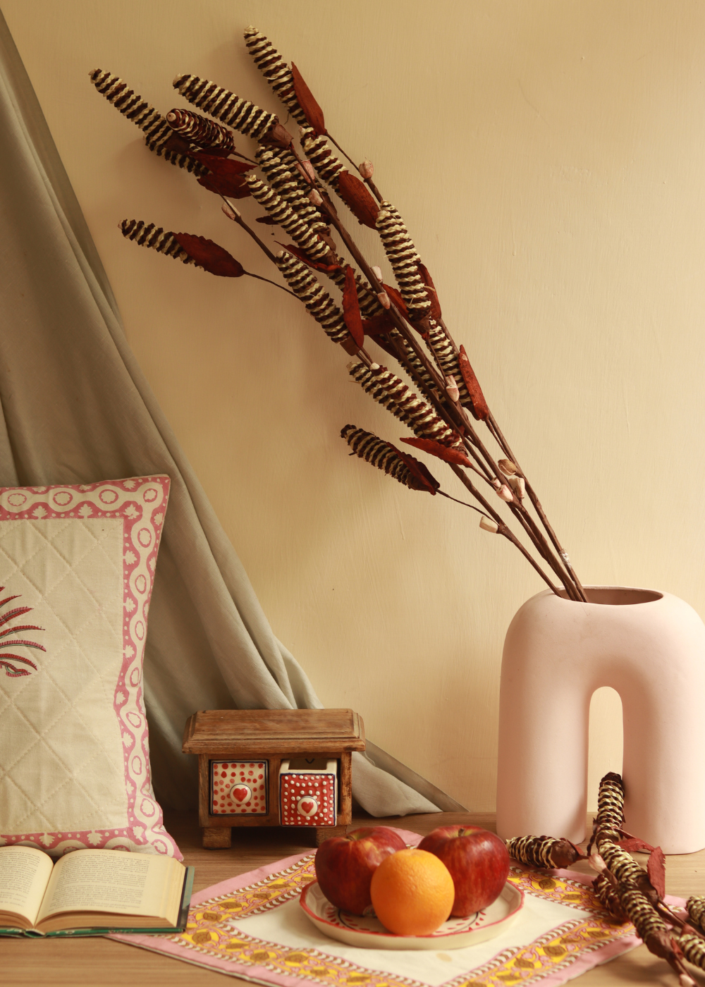 Dried Pine Chain Flower - Bunch