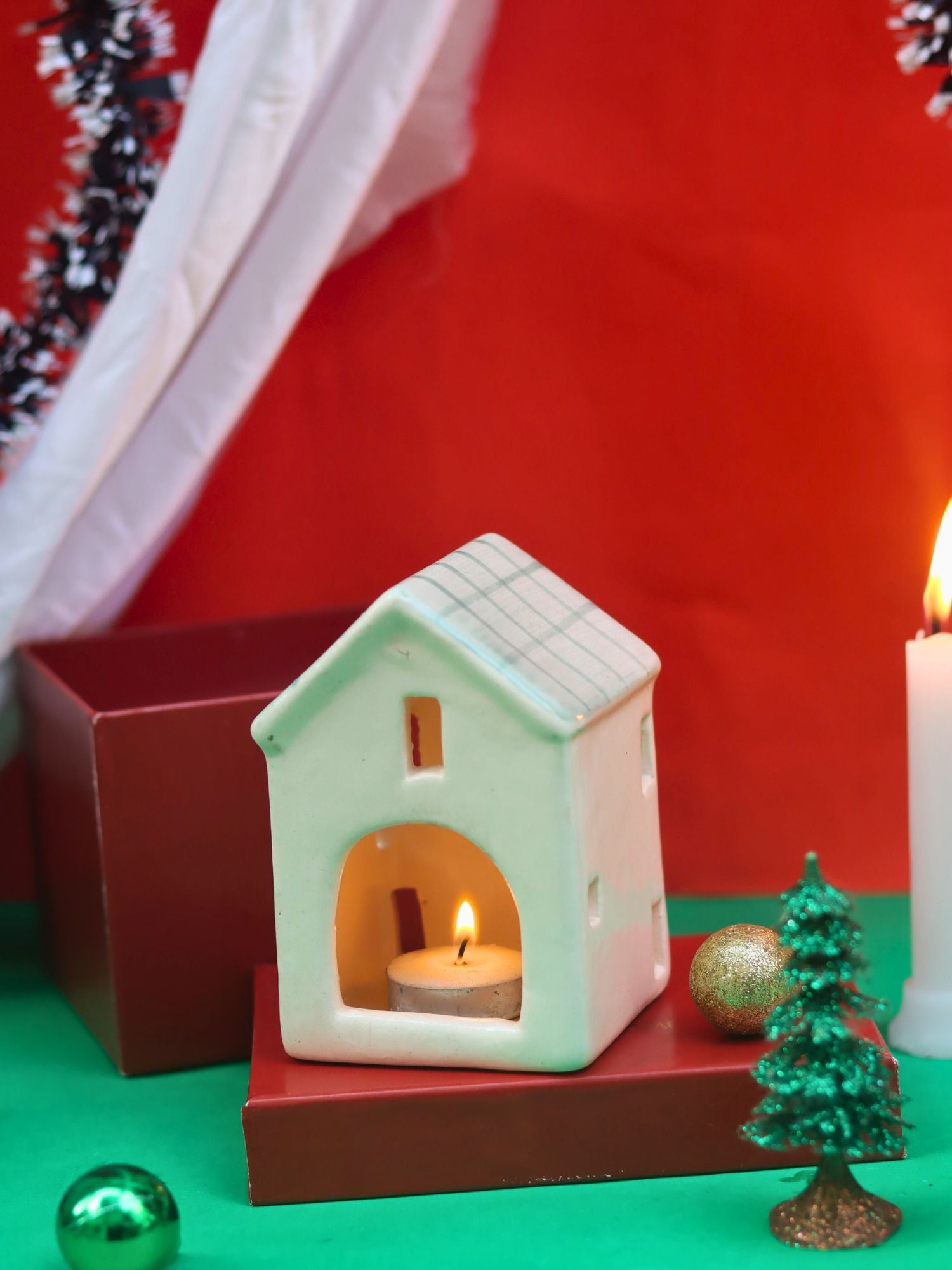 House tea light Holder in a Gift Box with premium quality material