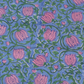 Blue & Pink Lotus Block Printed Bedsheet