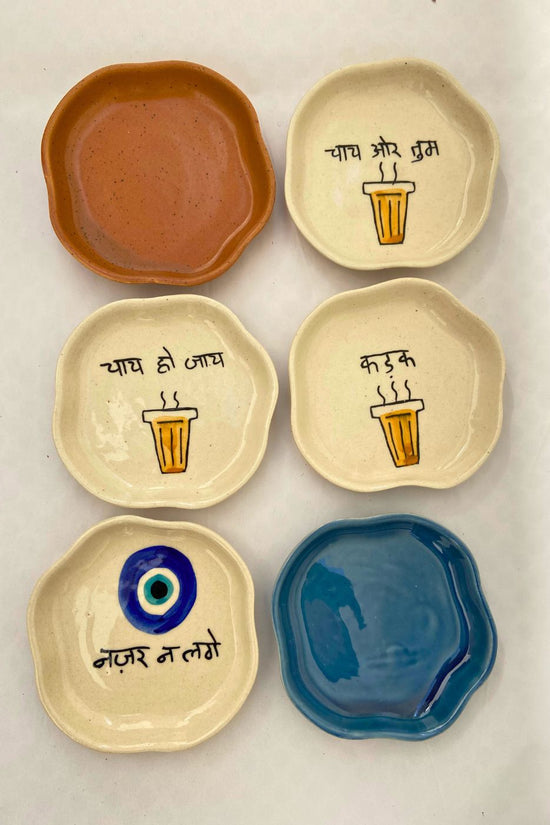 Set of 6 Sweet Bliss Handmade Dessert plate with premium quality material
