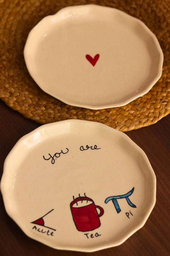 Heart & Cutie pie Plate with premium quality material