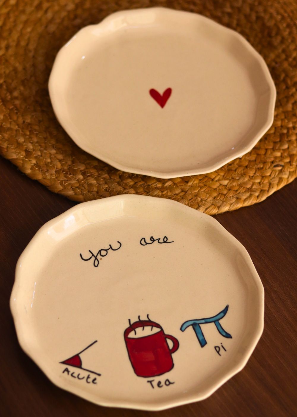 Heart & Cutie pie Plate with premium quality material