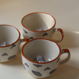 grey elephant & dog mug made by ceramic 