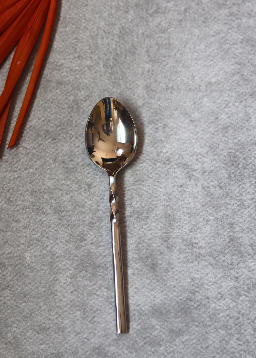 Handmade Twisted Silver Tea Spoon