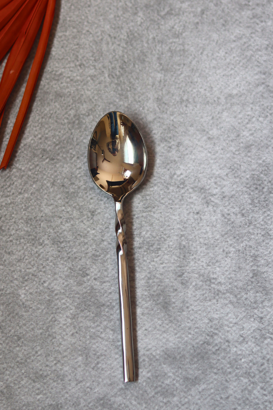 Handmade Twisted Silver Tea Spoon
