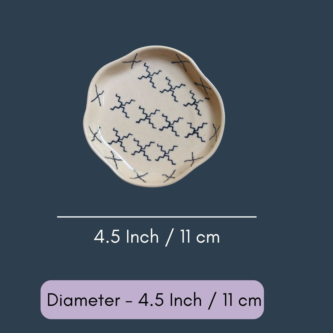 Crosses -  Handmade Dessert Plate