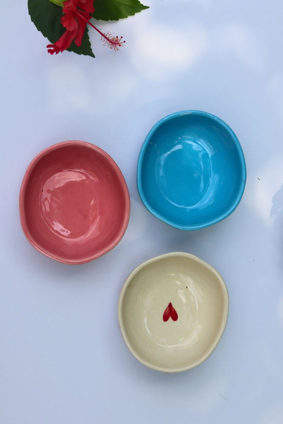 Set of 3 - Modern Grace Bowls combo made by ceramic