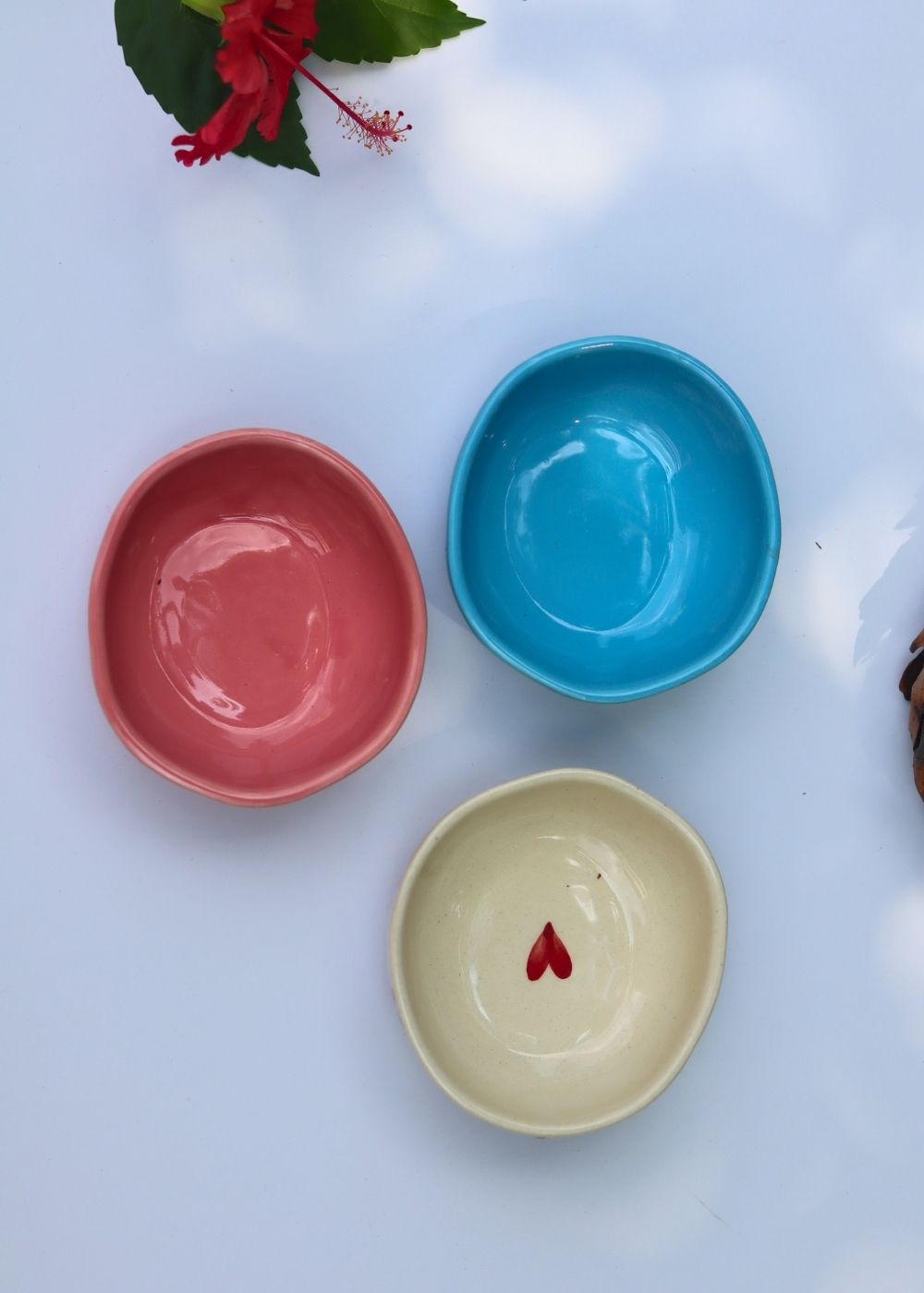 Set of 3 - Modern Grace Bowls combo made by ceramic