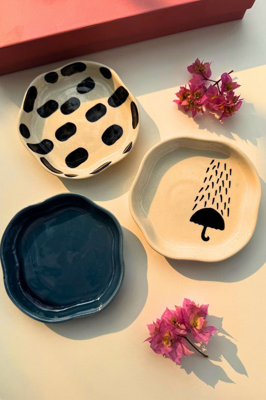 Set of 3 - Mini Treats dessert plate