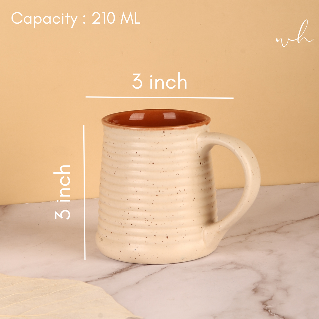 Cream Speckled Coffee Mug